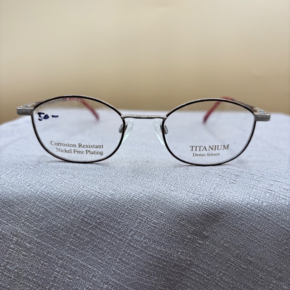 Titmus TNM5 BRN Titanium Oval Safety Glasses Frames Brown Z87 48-20-140